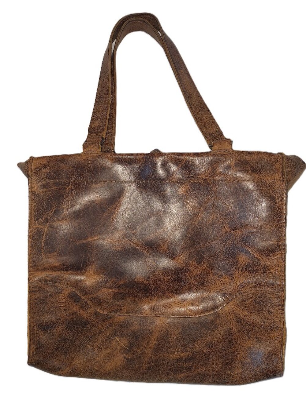 Valhalla Brookly distressed oiled leather tote